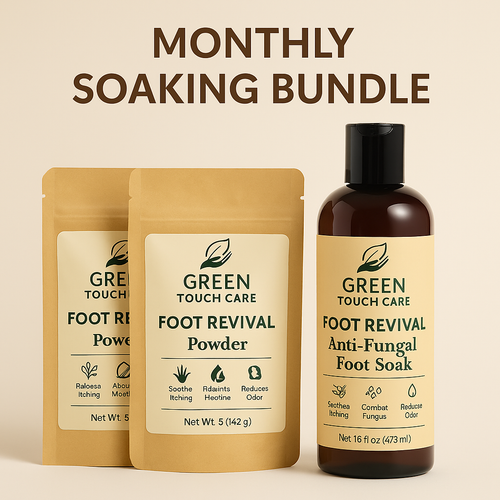 Foot Revival Spa Bundle – Soak + Foldable Basin

Includes:
	•	1 Foldable Foot Soak Basin (BPA-free, collapsible)
	•	1 Foot Revival Liquid Soak (8 oz)
	•	4 Foot Revival Powder Soak Pouch (1 oz)